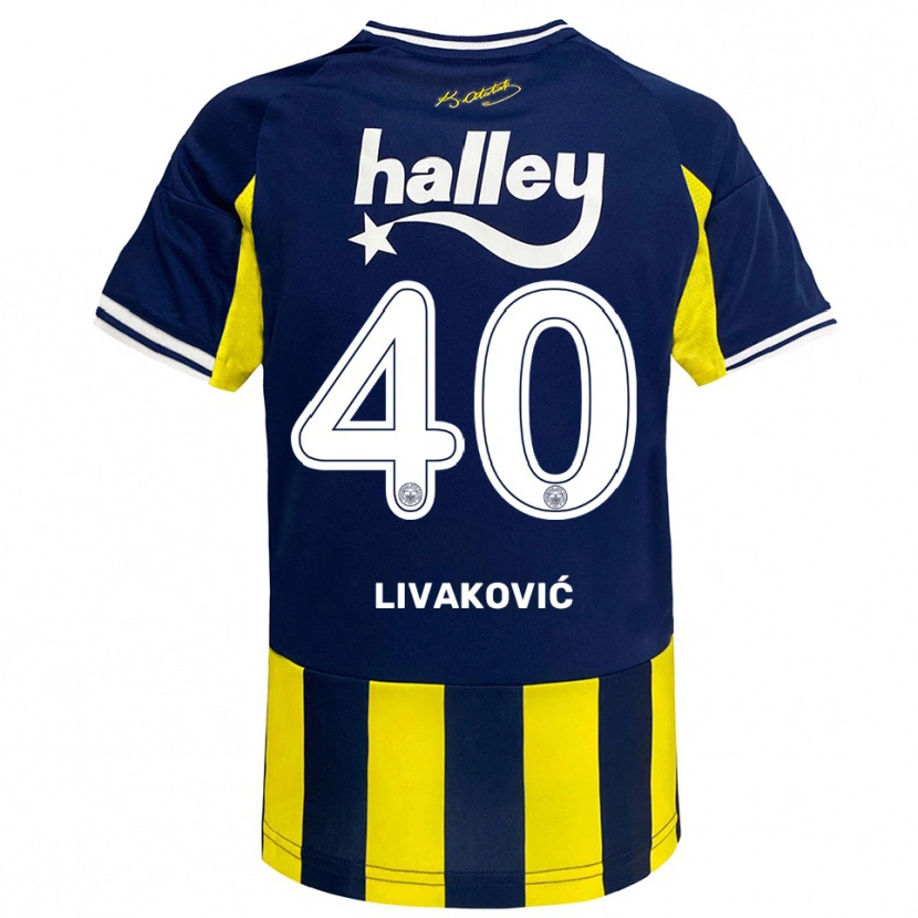 Danxen Dames Dominik Livakovic #40 Geel Donkerblauw Wit Thuisshirt Thuistenue 2025/26 T-Shirt