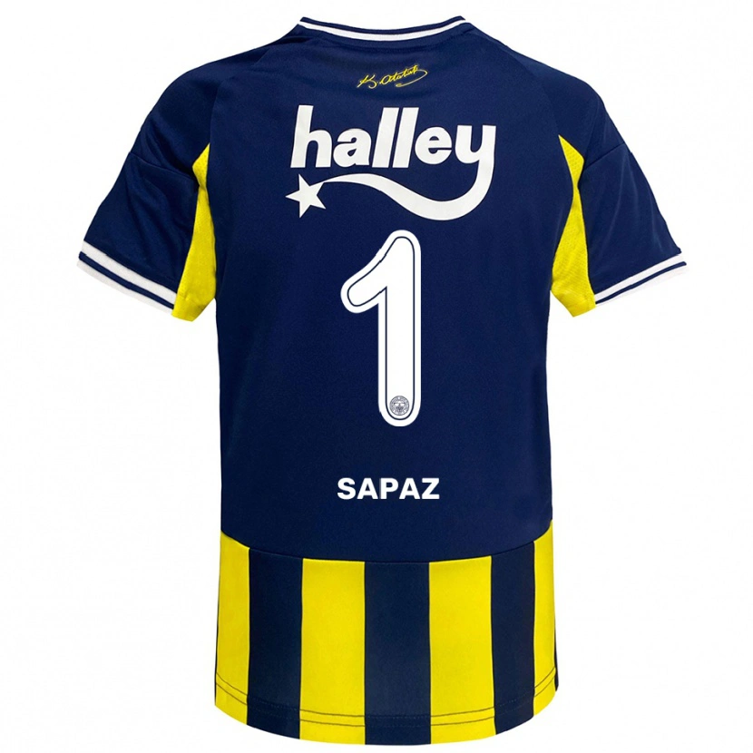 Danxen Dames Kuzey Sapaz #1 Geel Donkerblauw Wit Thuisshirt Thuistenue 2025/26 T-Shirt