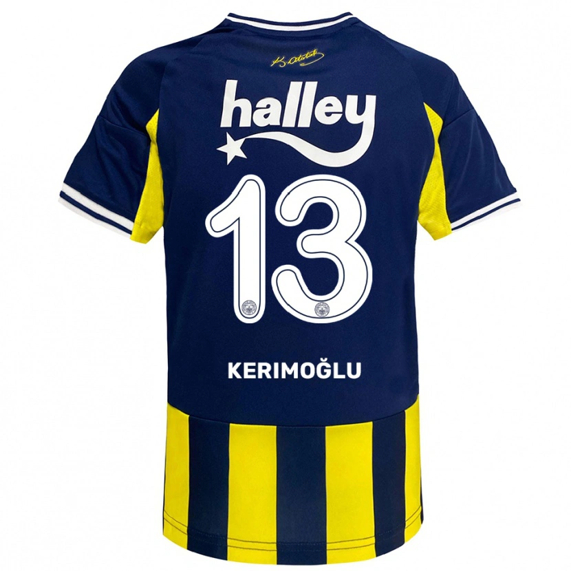 Danxen Dames Zeynep Kerimoğlu #13 Geel Donkerblauw Wit Thuisshirt Thuistenue 2025/26 T-Shirt