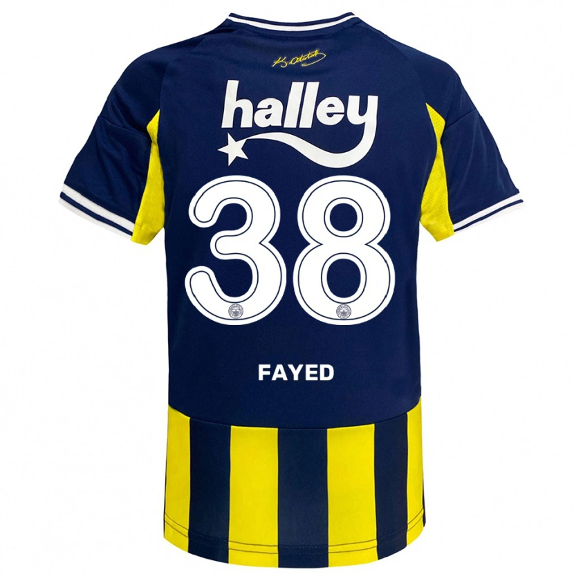 Danxen Dames Omar Fayed #38 Geel Donkerblauw Wit Thuisshirt Thuistenue 2025/26 T-Shirt
