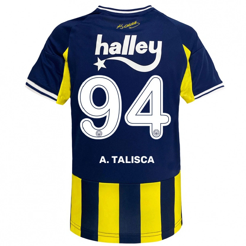 Danxen Dames Talisca #94 Geel Donkerblauw Wit Thuisshirt Thuistenue 2025/26 T-Shirt