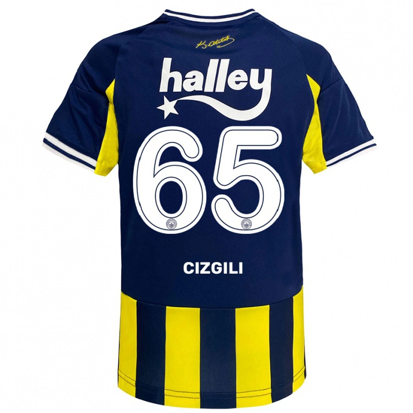 Danxen Dames Muharrem Cizgili #65 Geel Donkerblauw Wit Thuisshirt Thuistenue 2025/26 T-Shirt