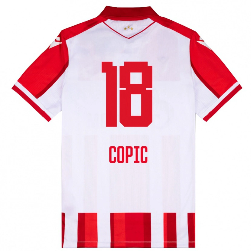 Danxen Dames Milan Copic #18 Rood Wit Thuisshirt Thuistenue 2025/26 T-Shirt