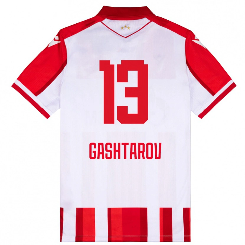 Danxen Dames Matej Gashtarov #13 Rood Wit Thuisshirt Thuistenue 2025/26 T-Shirt