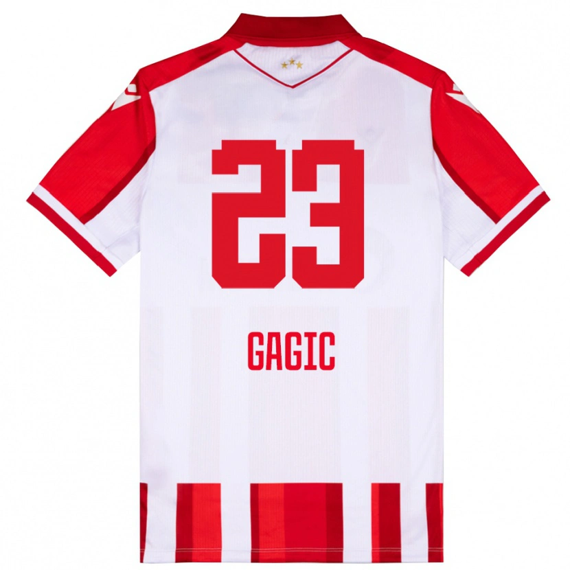 Danxen Dames Matija Gagic #23 Rood Wit Thuisshirt Thuistenue 2025/26 T-Shirt