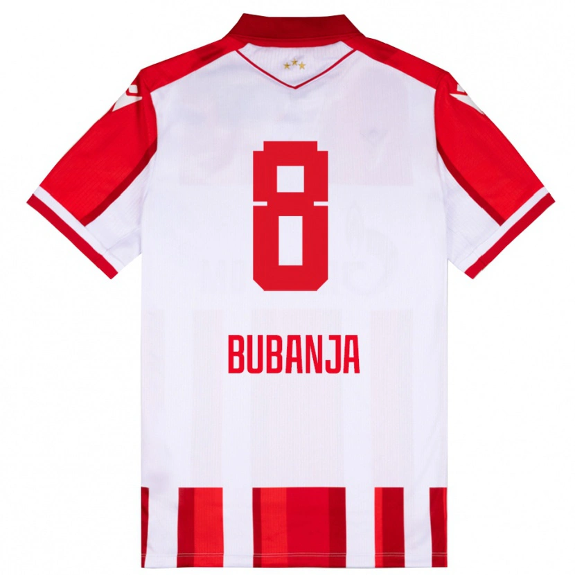 Danxen Dames Igor Bubanja #8 Rood Wit Thuisshirt Thuistenue 2025/26 T-Shirt