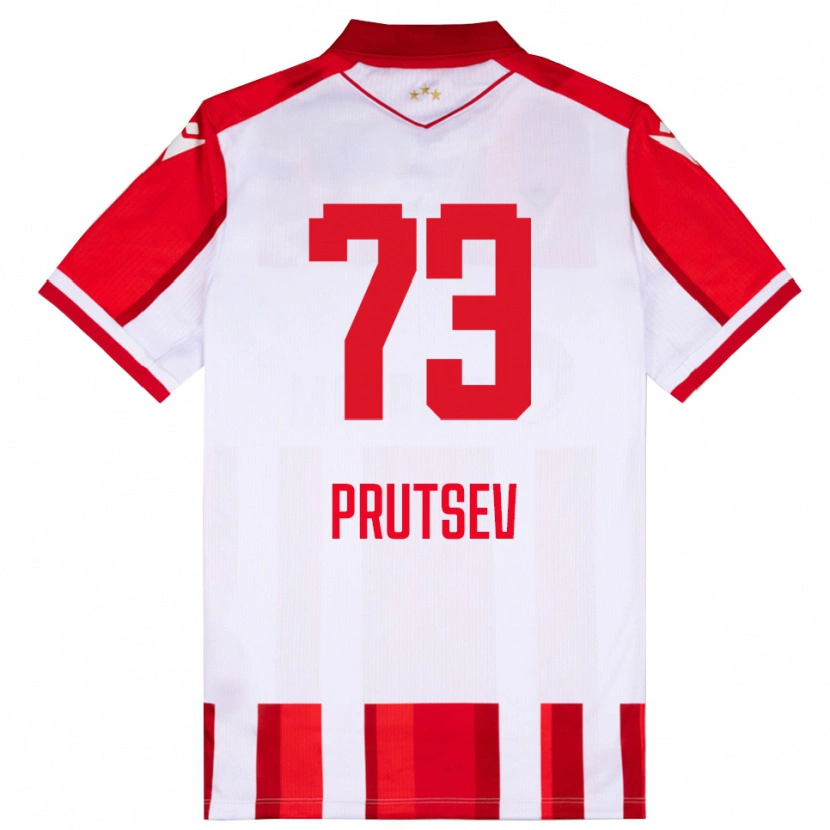 Danxen Dames Egor Prutsev #73 Rood Wit Thuisshirt Thuistenue 2025/26 T-Shirt