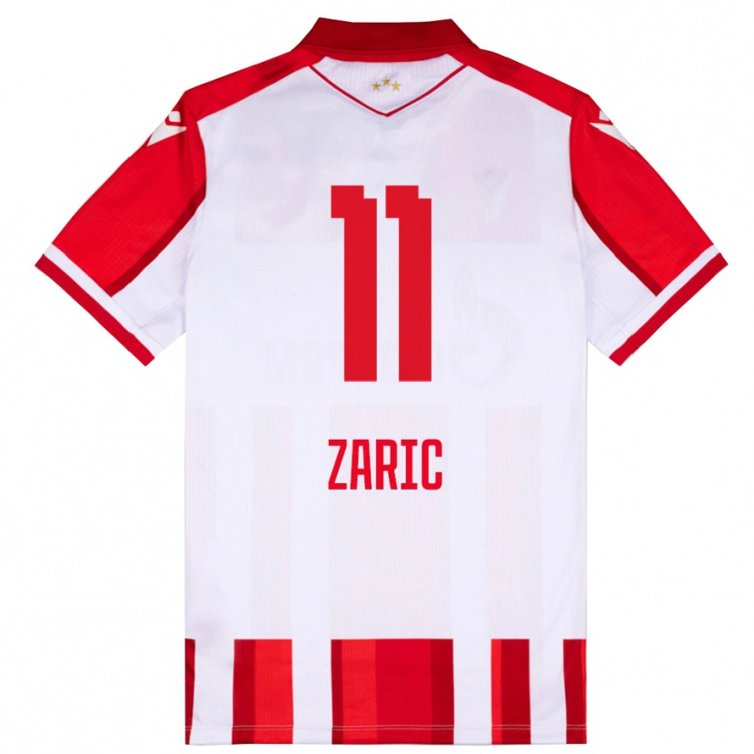 Danxen Dames Luka Zaric #11 Rood Wit Thuisshirt Thuistenue 2025/26 T-Shirt