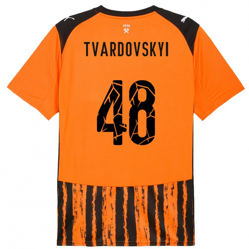 Danxen Dames Denys Tvardovskyi #48 Oranje Zwart Thuisshirt Thuistenue 2025/26 T-Shirt