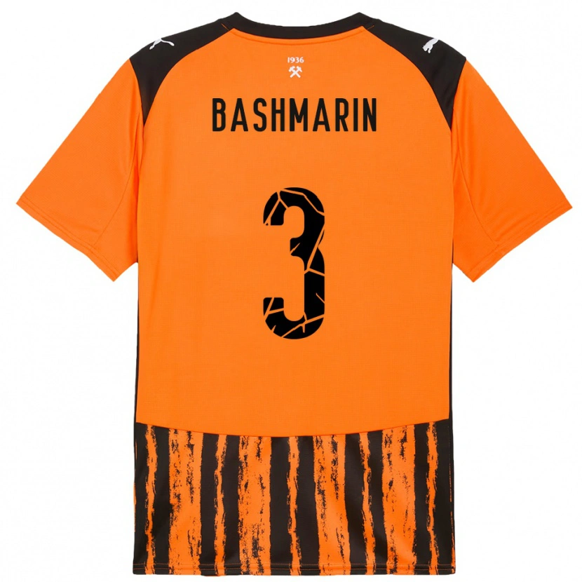 Danxen Dames Oleksandr Bashmarin #3 Oranje Zwart Thuisshirt Thuistenue 2025/26 T-Shirt