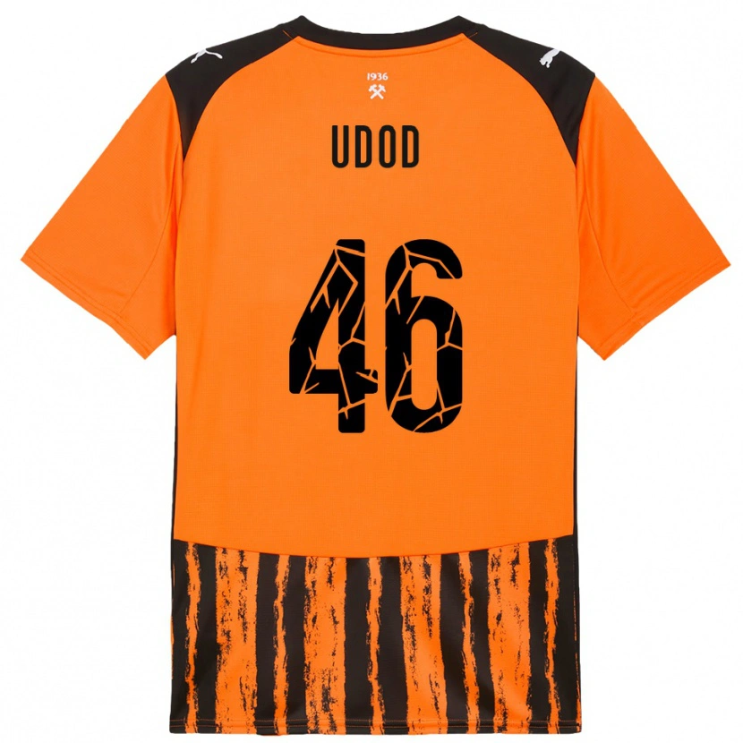 Danxen Dames Danylo Udod #46 Oranje Zwart Thuisshirt Thuistenue 2025/26 T-Shirt