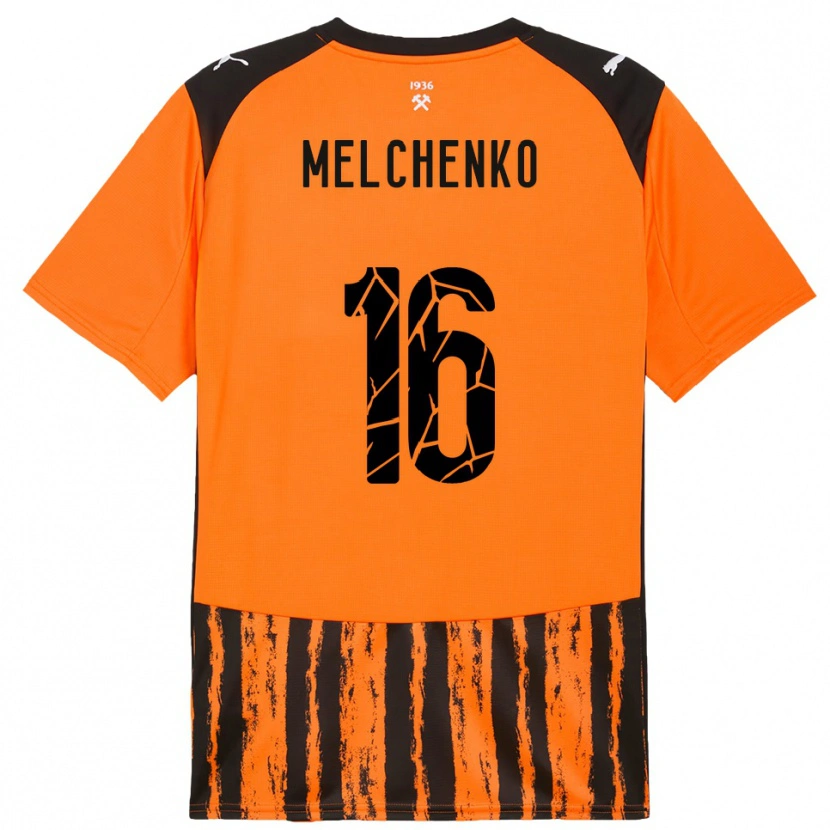 Danxen Dames Dmytro Melchenko #16 Oranje Zwart Thuisshirt Thuistenue 2025/26 T-Shirt