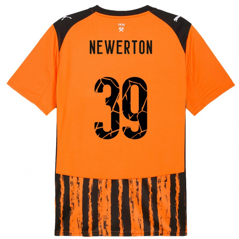 Danxen Dames Newerton #39 Oranje Zwart Thuisshirt Thuistenue 2025/26 T-Shirt