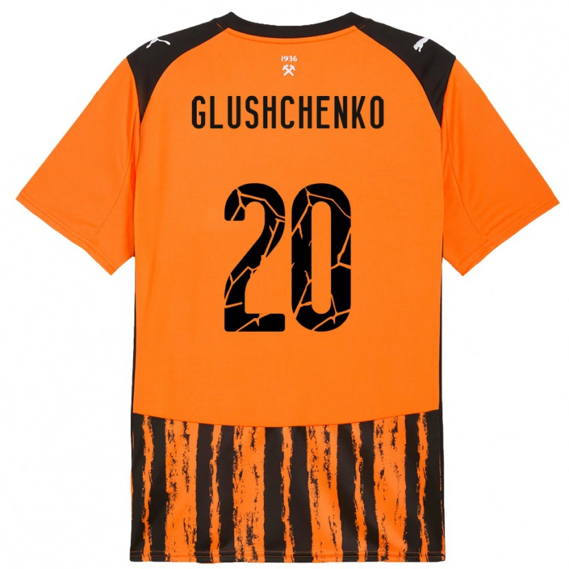 Danxen Dames Anton Glushchenko #20 Oranje Zwart Thuisshirt Thuistenue 2025/26 T-Shirt