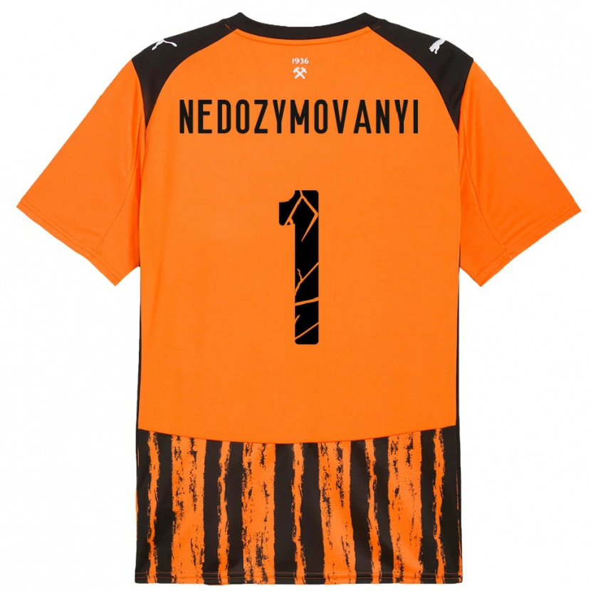 Danxen Dames Artem Nedozymovanyi #1 Oranje Zwart Thuisshirt Thuistenue 2025/26 T-Shirt