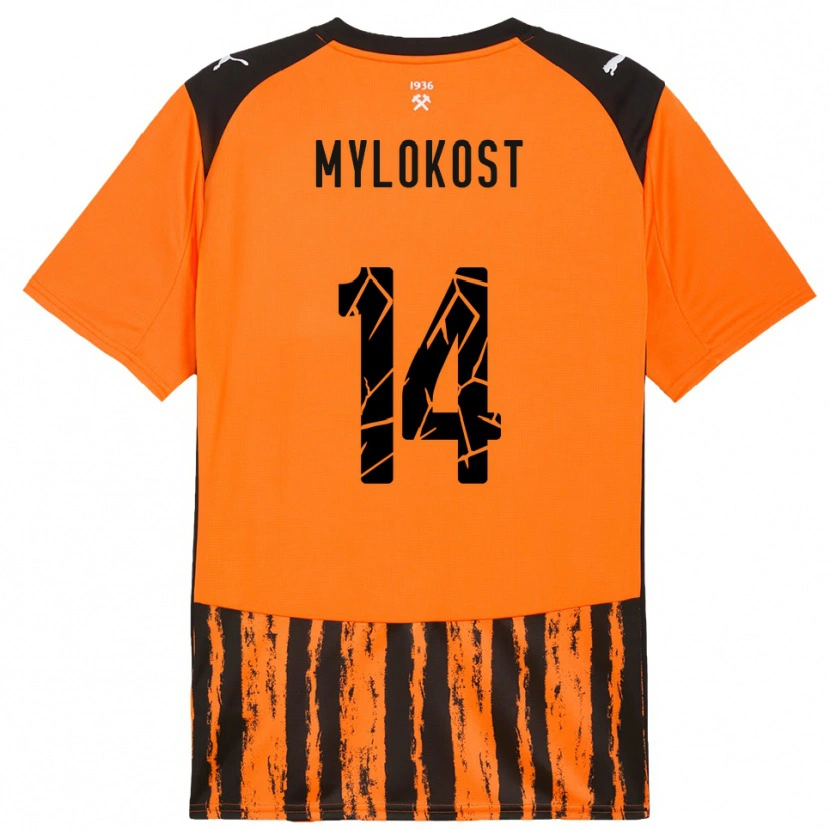 Danxen Dames Yaroslav Mylokost #14 Oranje Zwart Thuisshirt Thuistenue 2025/26 T-Shirt