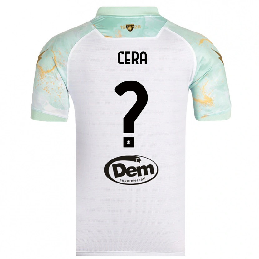 Danxen Dames Luigi Cera #0 Wit Zwart Uitshirt Uittenue 2025/26 T-Shirt