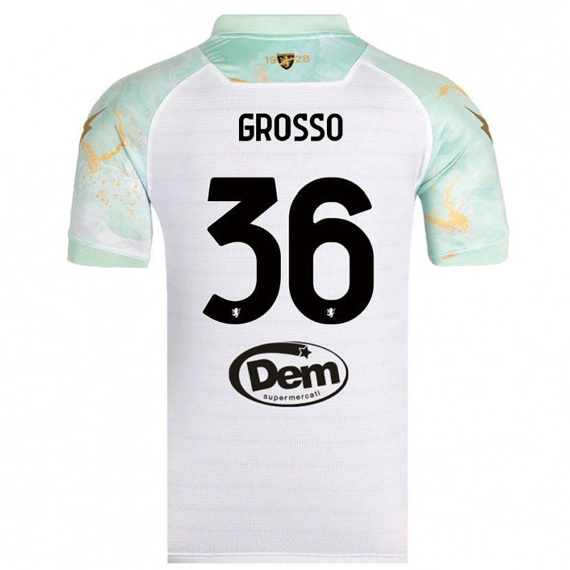 Danxen Dames Filippo Grosso #36 Wit Zwart Uitshirt Uittenue 2025/26 T-Shirt