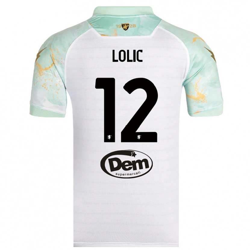 Danxen Dames Eldin Lolic #12 Wit Zwart Uitshirt Uittenue 2025/26 T-Shirt