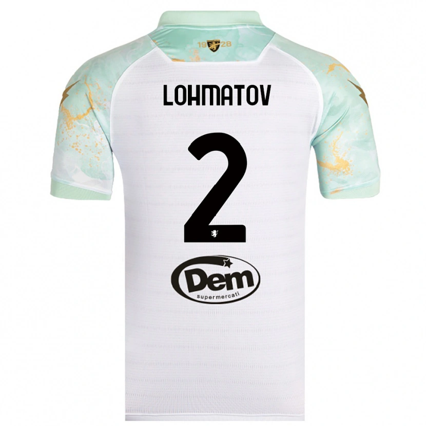 Danxen Dames Aleksandr Lohmatov #2 Wit Zwart Uitshirt Uittenue 2025/26 T-Shirt