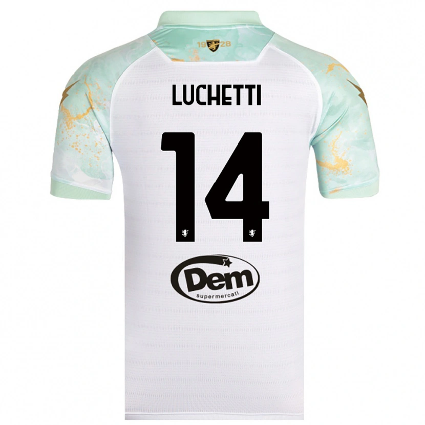Danxen Dames Alessandro Luchetti #14 Wit Zwart Uitshirt Uittenue 2025/26 T-Shirt