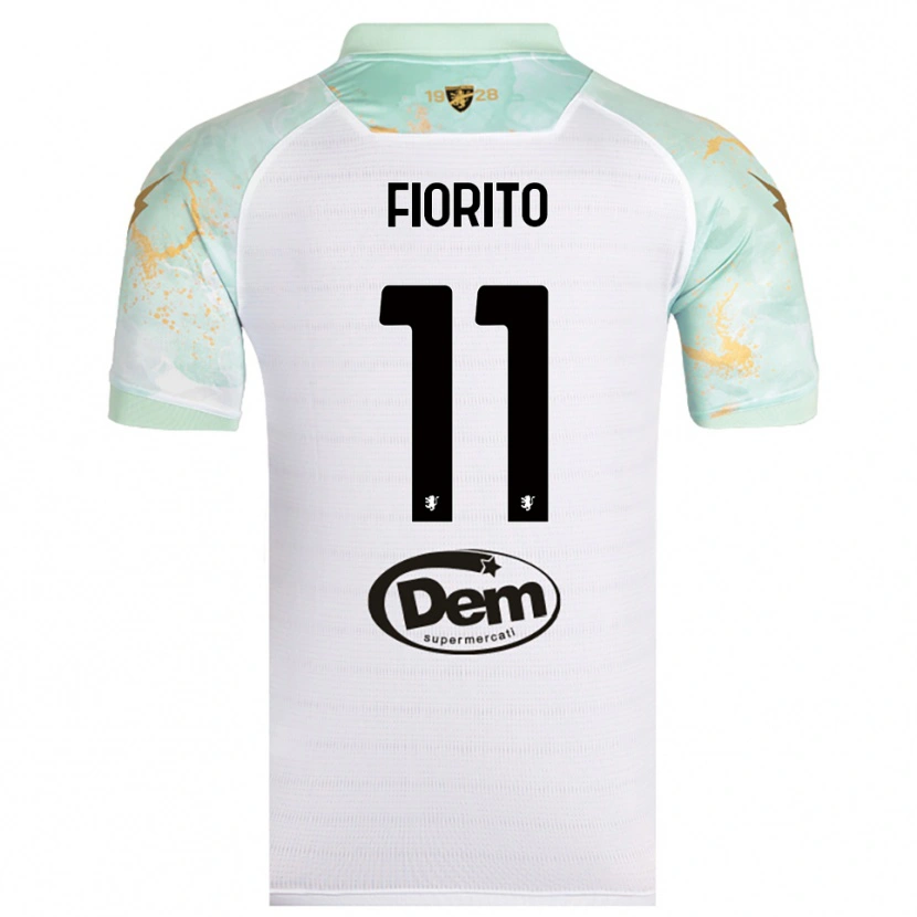 Danxen Dames Loris Fiorito #11 Wit Zwart Uitshirt Uittenue 2025/26 T-Shirt