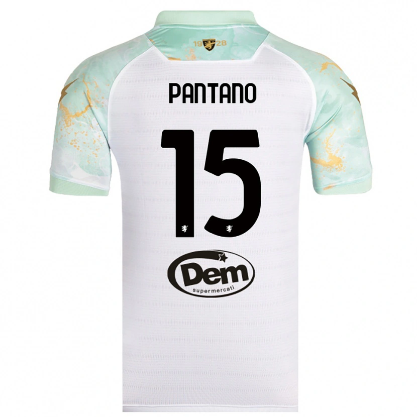 Danxen Dames Cristian Pantano #15 Wit Zwart Uitshirt Uittenue 2025/26 T-Shirt