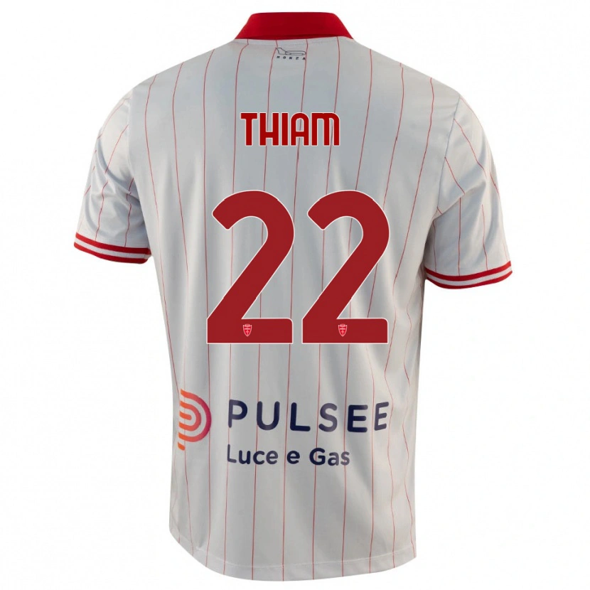 Danxen Dames Demba Thiam #22 Wit Rood Blauw Uitshirt Uittenue 2025/26 T-Shirt