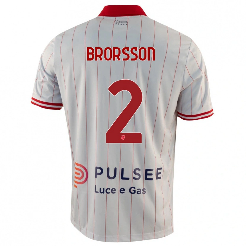 Danxen Dames Arvid Brorsson #2 Wit Rood Blauw Uitshirt Uittenue 2025/26 T-Shirt