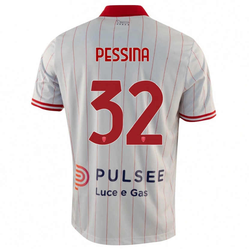 Danxen Dames Matteo Pessina #32 Wit Rood Blauw Uitshirt Uittenue 2025/26 T-Shirt