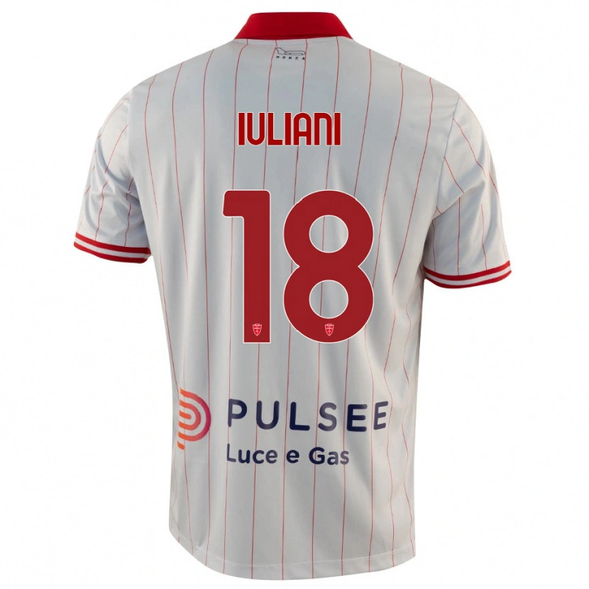 Danxen Dames Giacomo Iuliani #18 Wit Rood Blauw Uitshirt Uittenue 2025/26 T-Shirt