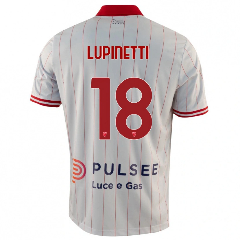 Danxen Dames Tommaso Lupinetti #18 Wit Rood Blauw Uitshirt Uittenue 2025/26 T-Shirt