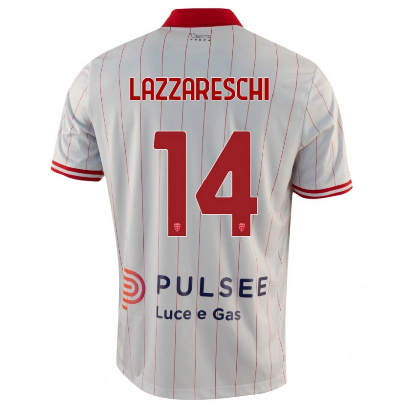 Danxen Dames Andrea Lazzareschi #14 Wit Rood Blauw Uitshirt Uittenue 2025/26 T-Shirt