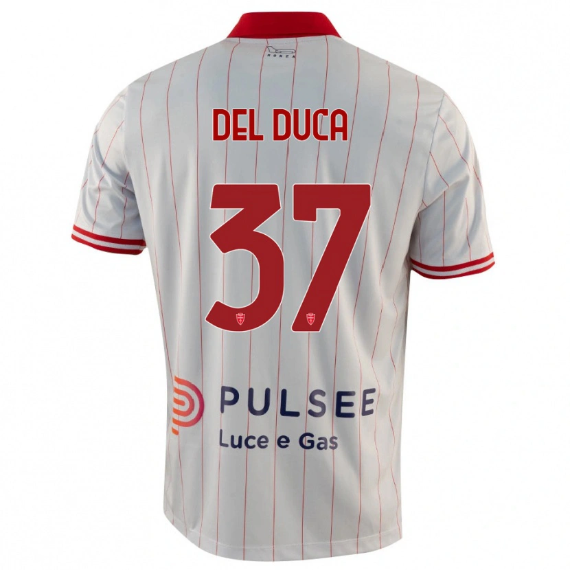 Danxen Dames Jacopo Del Duca #37 Wit Rood Blauw Uitshirt Uittenue 2025/26 T-Shirt