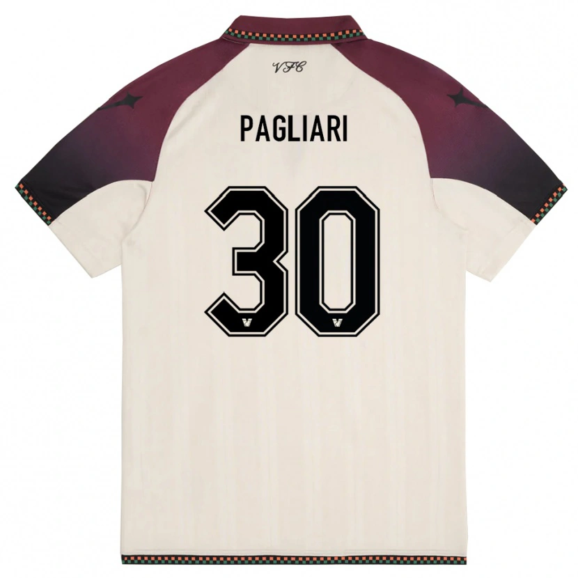 Danxen Dames Alessandro Pagliari #30 Crème Bourgondië Uitshirt Uittenue 2025/26 T-Shirt