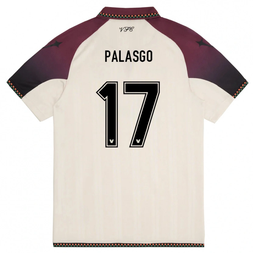 Danxen Dames Gianmarco Palasgo #17 Crème Bourgondië Uitshirt Uittenue 2025/26 T-Shirt