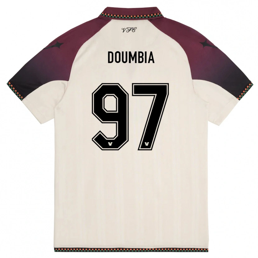 Danxen Dames Issa Doumbia #97 Crème Bourgondië Uitshirt Uittenue 2025/26 T-Shirt