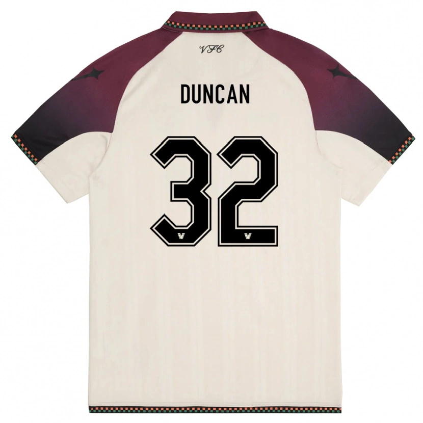 Danxen Dames Alfred Duncan #32 Crème Bourgondië Uitshirt Uittenue 2025/26 T-Shirt