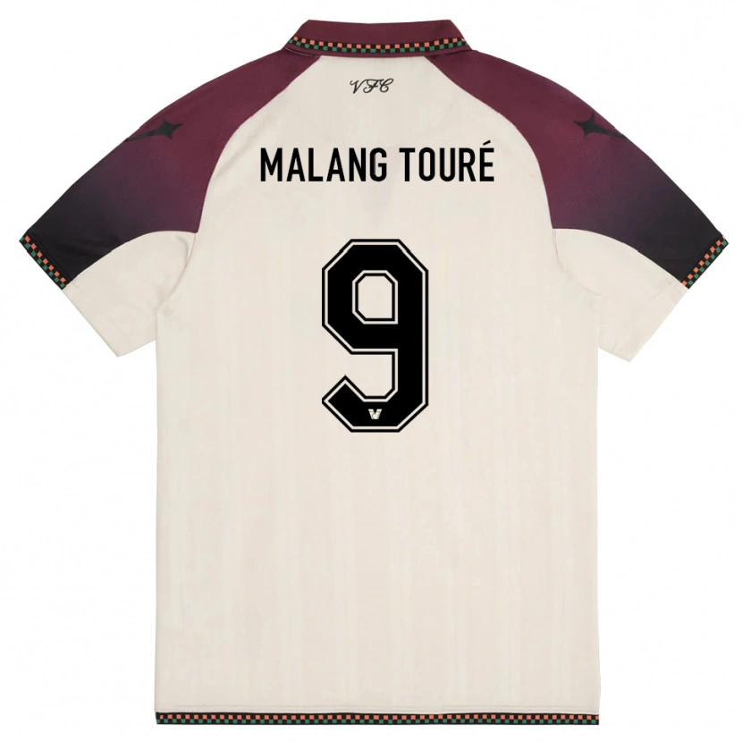 Danxen Dames Mohamed Malang Touré #9 Crème Bourgondië Uitshirt Uittenue 2025/26 T-Shirt