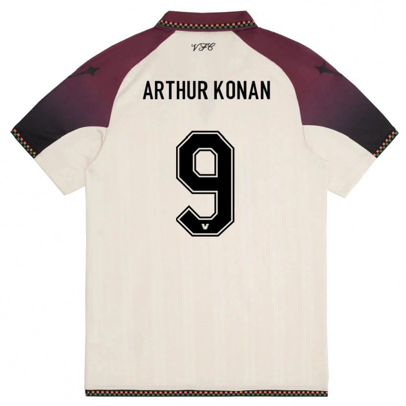 Danxen Dames Demoye Arthur Konan #9 Crème Bourgondië Uitshirt Uittenue 2025/26 T-Shirt