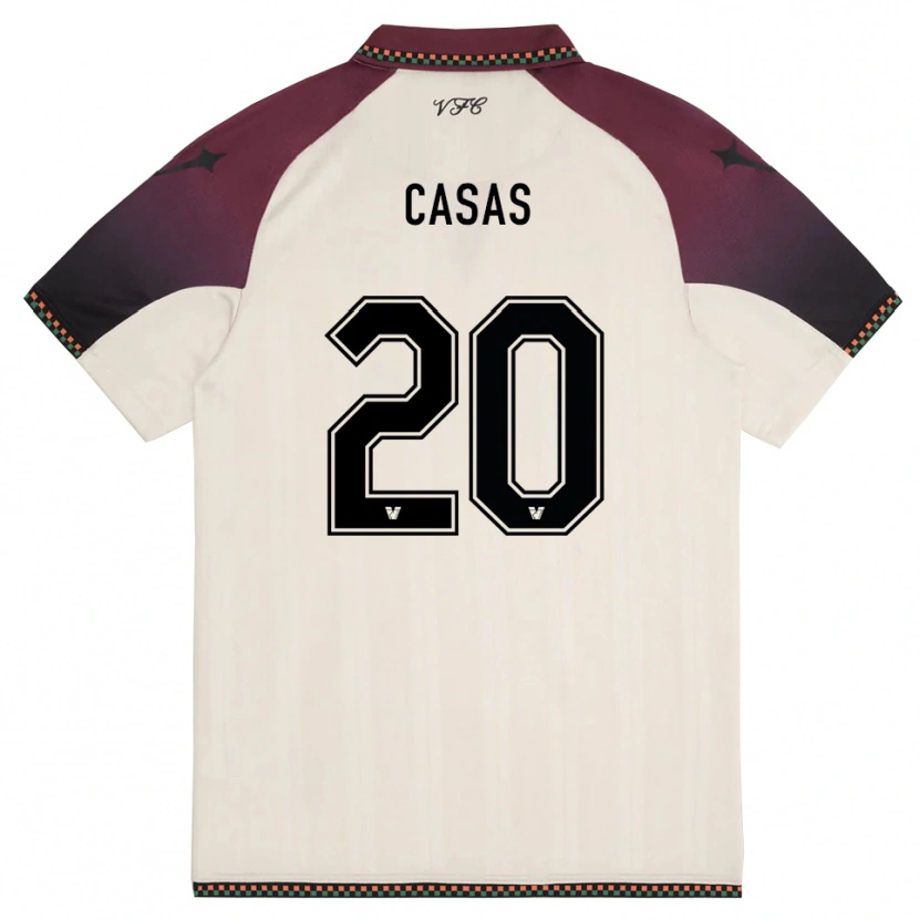 Danxen Dames Antonio Casas #20 Crème Bourgondië Uitshirt Uittenue 2025/26 T-Shirt