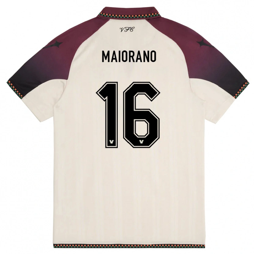 Danxen Dames Francesco Maiorano #16 Crème Bourgondië Uitshirt Uittenue 2025/26 T-Shirt