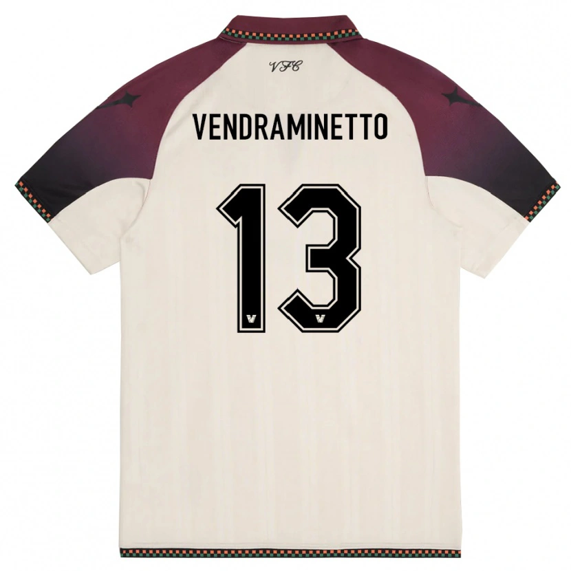 Danxen Dames Andrea Vendraminetto #13 Crème Bourgondië Uitshirt Uittenue 2025/26 T-Shirt
