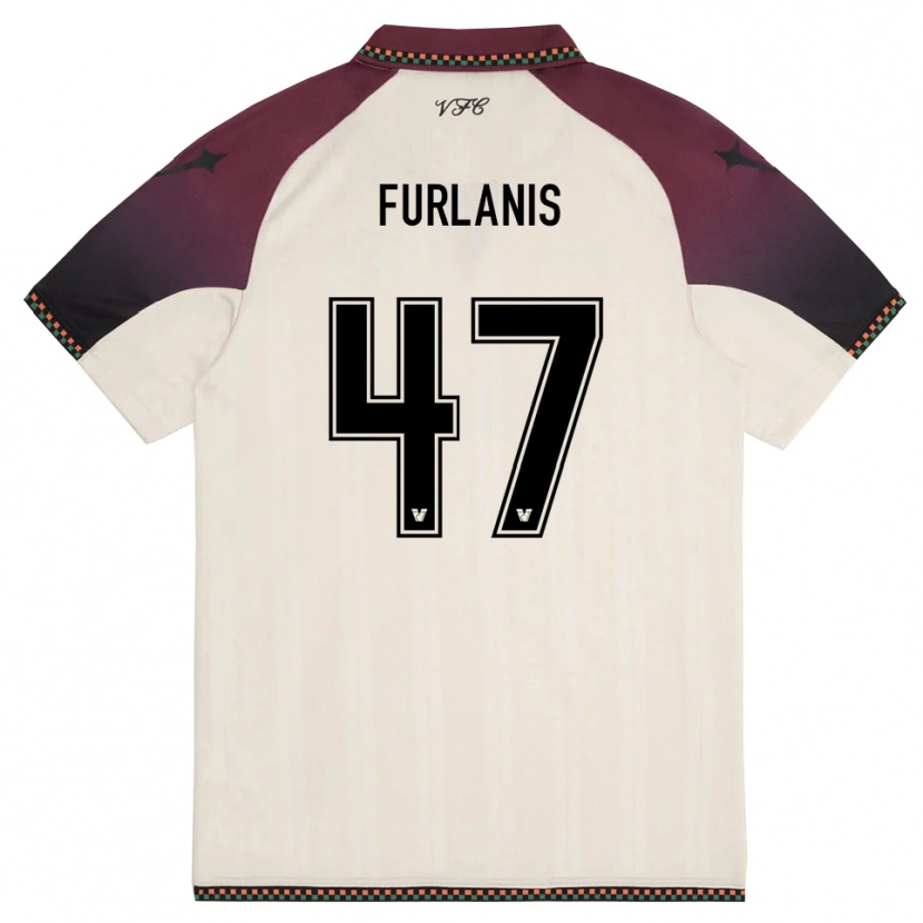 Danxen Dames Giorgia Furlanis #47 Crème Bourgondië Uitshirt Uittenue 2025/26 T-Shirt