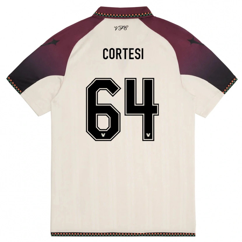 Danxen Dames Serena Cortesi #64 Crème Bourgondië Uitshirt Uittenue 2025/26 T-Shirt