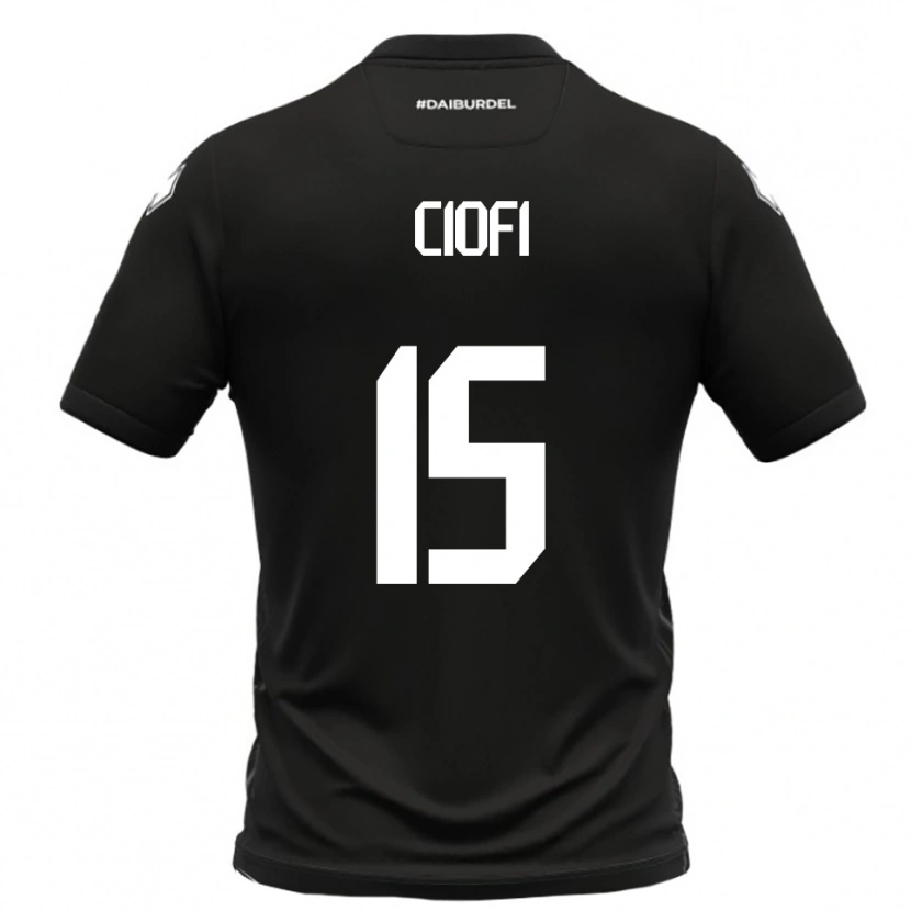 Danxen Dames Andrea Ciofi #15 Zwart Wit Uitshirt Uittenue 2025/26 T-Shirt