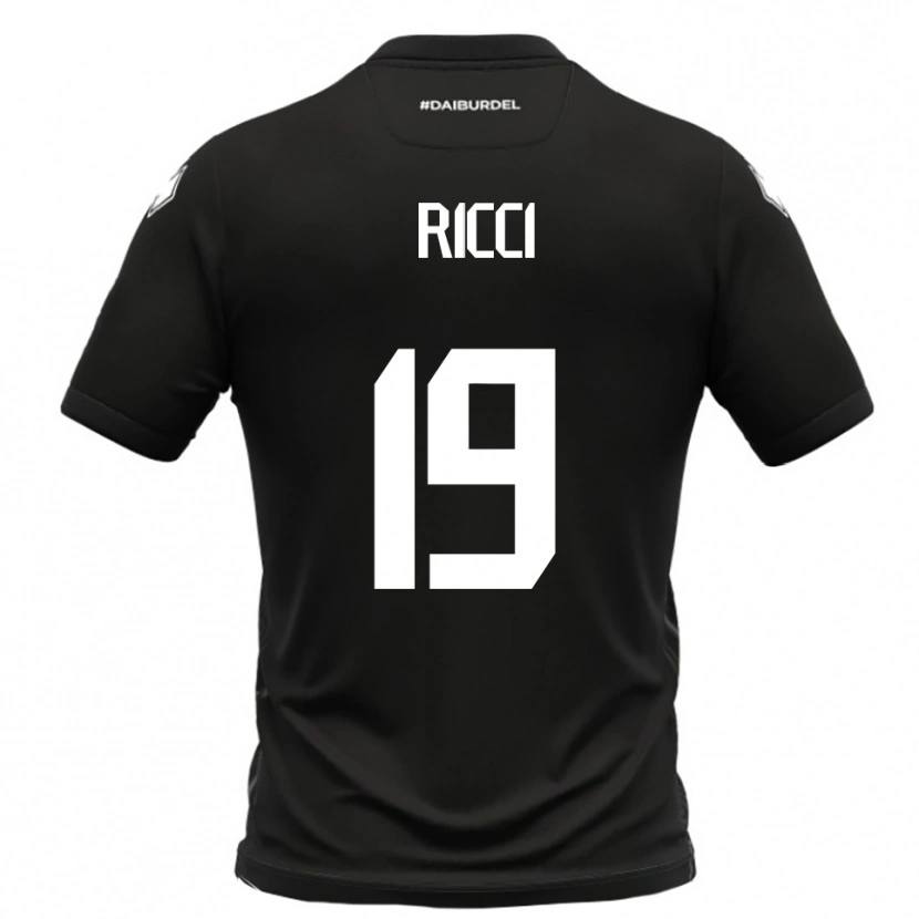 Danxen Dames Gabriele Ricci #19 Zwart Wit Uitshirt Uittenue 2025/26 T-Shirt