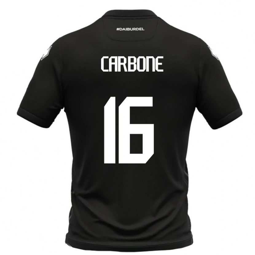 Danxen Dames Andrea Carbone #16 Zwart Wit Uitshirt Uittenue 2025/26 T-Shirt