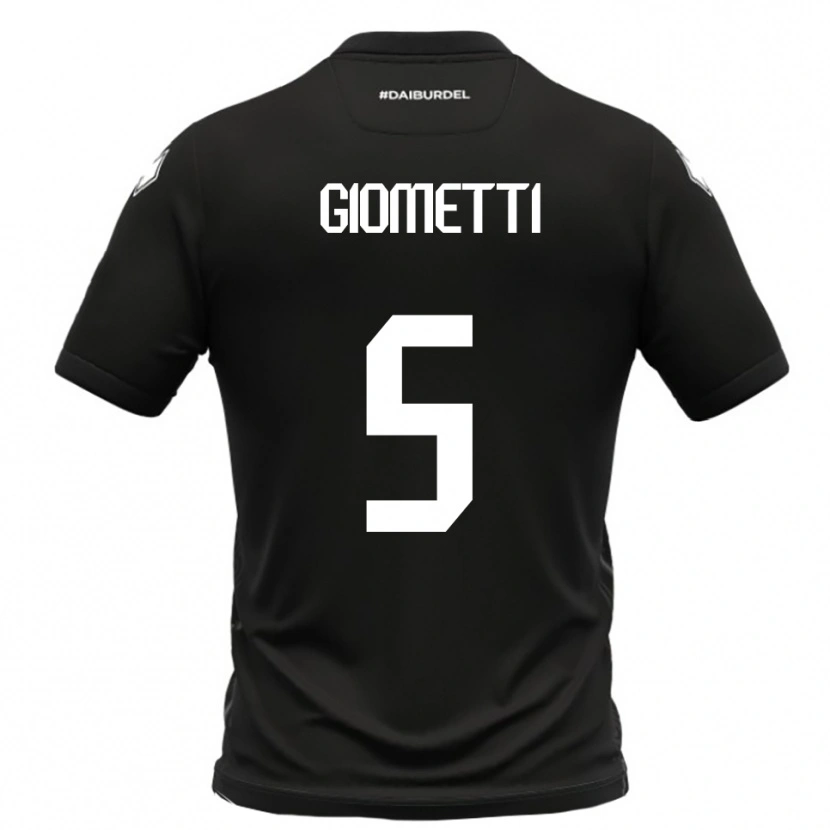 Danxen Dames Edoardo Giometti #5 Zwart Wit Uitshirt Uittenue 2025/26 T-Shirt