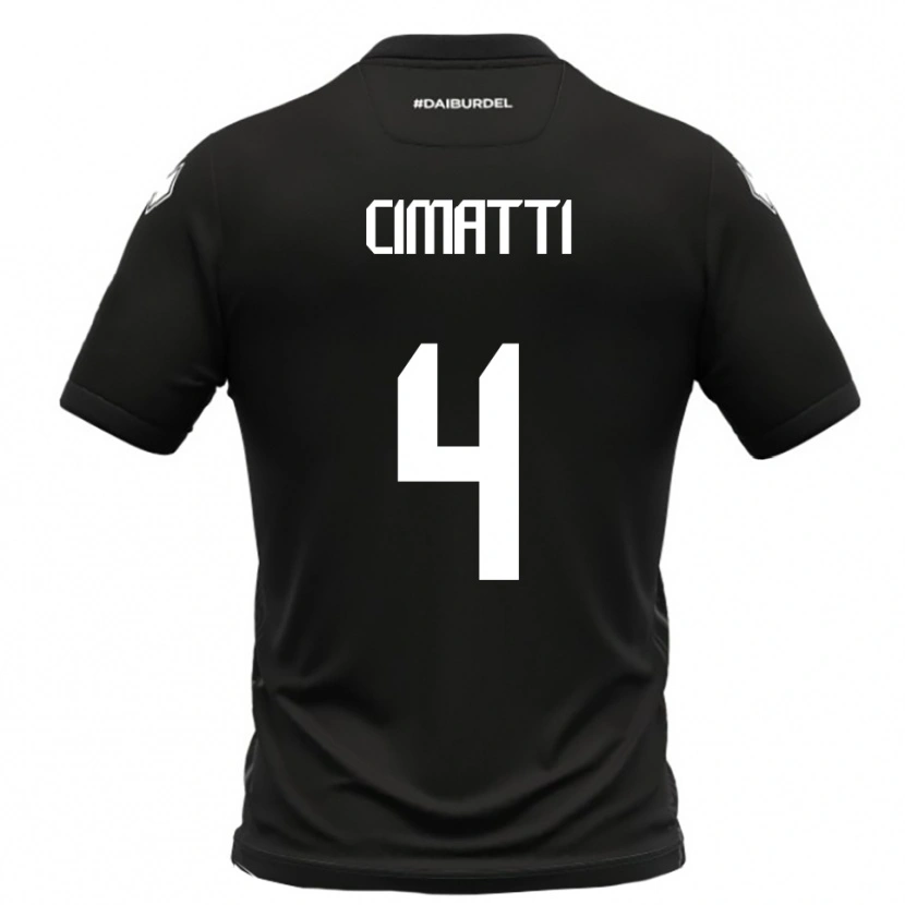 Danxen Dames Edoardo Cimatti #4 Zwart Wit Uitshirt Uittenue 2025/26 T-Shirt